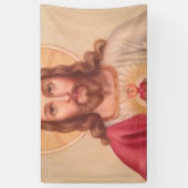 Heilig hart van Jezus  kunst Spandoek (Verticaal)