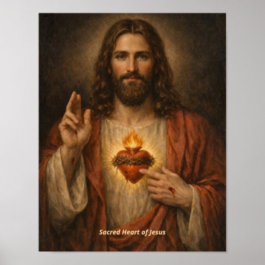Heilig Hart van Jezus Kunstprint Poster (Voorkant)