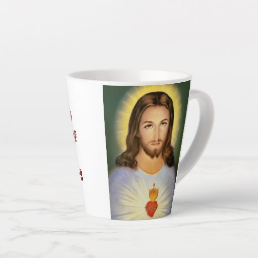 Heilig hart van Jezus  latte Mok (Rechterhoek)