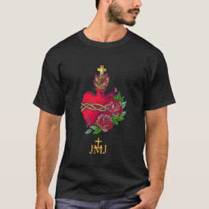 Heilig Hart van Jezus Maria Jozef JMJ Katholiek T-shirt