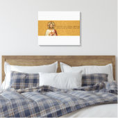 Heilig Hart van Jezus met Bijbelvers Canvas Afdruk (Insitu (Slaapkamer))