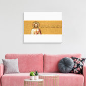 Heilig Hart van Jezus met Bijbelvers Canvas Afdruk (Insitu (Woonkamer))