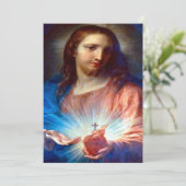 Heilig Hart van Jezus met Consecratiegebed Feestdagenkaart (Staand voorkant)