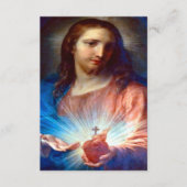 Heilig Hart van Jezus met Consecratiegebed Informatiekaartje (Voorkant)