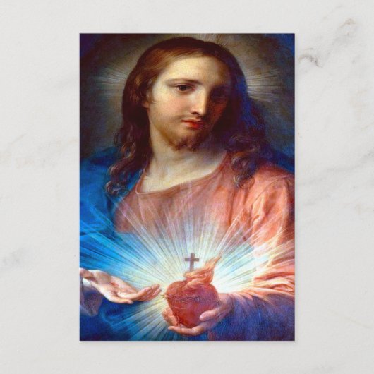Heilig Hart van Jezus met Consecratiegebed Informatiekaartje (Voorkant)