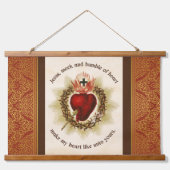 Heilig Hart van Jezus met gouden details Hangend Wandkleed (Voorkant)