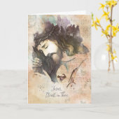  heilig hart van Jezus met kruiskaart Kaart (Gele Bloem)