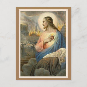 Heilig hart van Jezus Notre Dame Religieuze Briefkaart