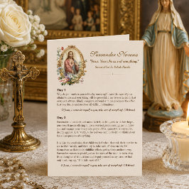 Heilig Hart van Jezus Overgave Novene Gebed Kaart