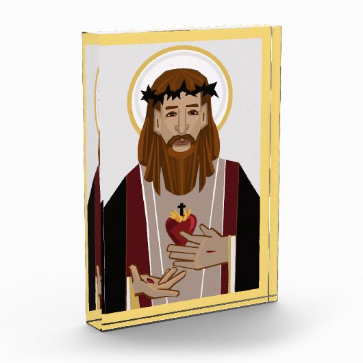 Heilig Hart van Jezus Paperweight Fotoblokken (Links)