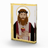 Heilig Hart van Jezus Paperweight Fotoblokken (Rechts)