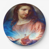 Heilig hart van Jezus Papieren Bordje (Voorkant)