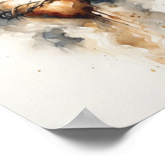 Heilig hart van Jezus Poster (Hoek)