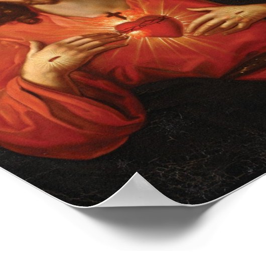 Heilig hart van Jezus Poster (Hoek)