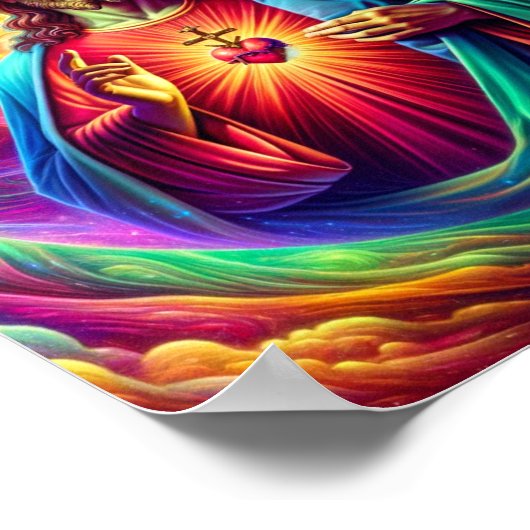 Heilig hart van Jezus Poster (Hoek)