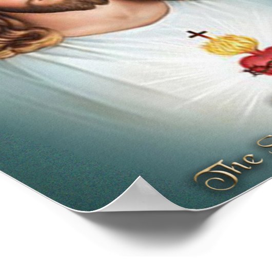 Heilig hart van Jezus Poster (Hoek)