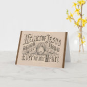 Heilig Hart van Jezus Religieus  Katholiek Kaart (Gele Bloem)