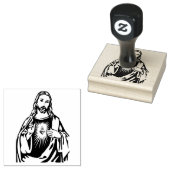 Heilig hart van Jezus Religieus katholiek Rubberstempel (Gestempeld)