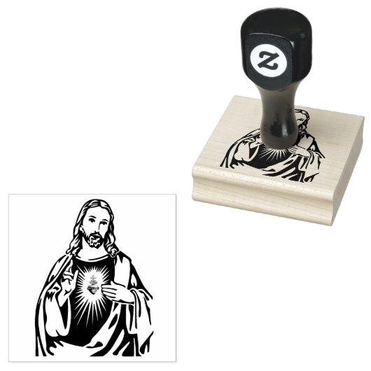 Heilig hart van Jezus Religieus katholiek Rubberstempel (Gestempeld)