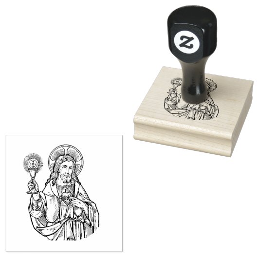 Heilig hart van Jezus Religieus katholiek Rubberstempel (Gestempeld)