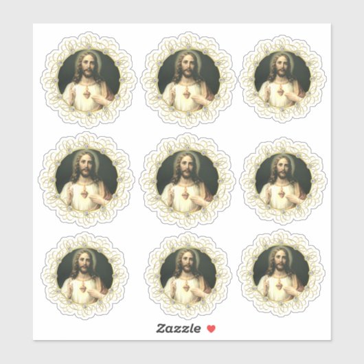 Heilig Hart van Jezus Religieus Vinyl Sticker (Vel)