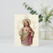  heilig hart van Jezus Religieuze Briefkaart (Staand voorkant)