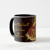 Heilig hart van Jezus Religieuze goddelijke genade Mok (Voorkant links)