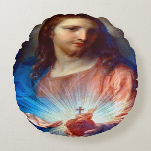 Heilig hart van Jezus Rond Kussen