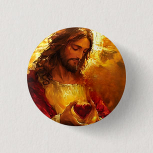 Heilig Hart van Jezus Ronde Button 3,2 Cm