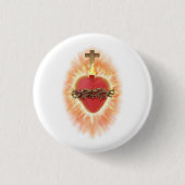 Heilig hart van Jezus Ronde Button 3,2 Cm (Voorkant)
