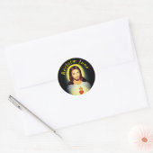 Heilig hart van Jezus Ronde Sticker (Envelop)