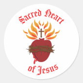 Heilig hart van Jezus Ronde Sticker (Voorkant)