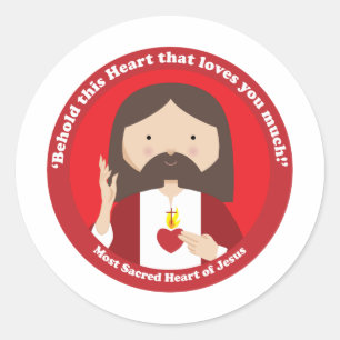 Heilig hart van Jezus Ronde Sticker