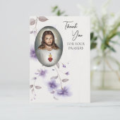 Heilig Hart van Jezus Rooms-Katholieke begrafenis Bedankkaart (Staand voorkant)