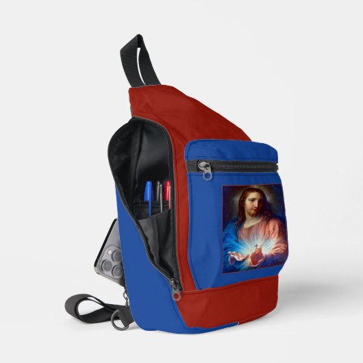 Heilig hart van Jezus Sling Bag (Open)