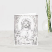 'Heilig Hart van Jezus' Tekening, Jenny McLaughlin Kaart (Voorkant)