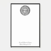 Heilig hart van Jezus Traditioneel Katholiek Kruis Post-it® Notes (Voorkant)