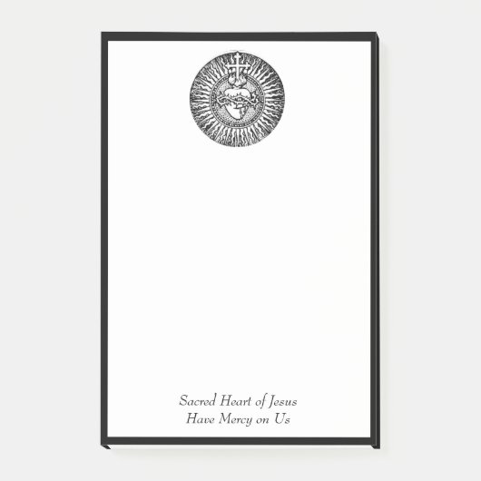 Heilig hart van Jezus Traditioneel Katholiek Kruis Post-it® Notes (Voorkant)