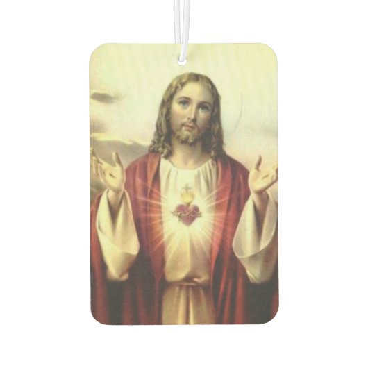 Heilig Hart van Jezus Traditioneel Katholiek Luchtverfrisser (Achterkant)
