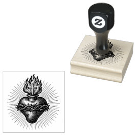Heilig Hart van Jezus Traditioneel Katholiek Rubberstempel
