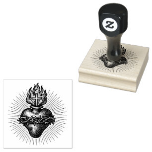 Heilig Hart van Jezus Traditioneel Katholiek Rubberstempel
