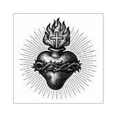 Heilig Hart van Jezus Traditioneel Katholiek Rubberstempel (Afrduk)