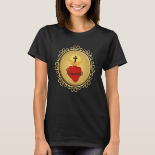 Heilig hart van Jezus Traditioneel Latijn T-shirt