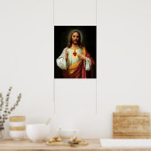 Heilig hart van Jezus Traditioneel Poster (Keuken)