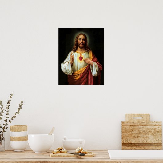Heilig hart van Jezus Traditioneel Poster (Keuken)
