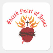 Heilig hart van Jezus Vierkante Sticker (Voorkant)