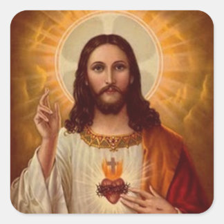 Heilig hart van Jezus Vierkante Sticker