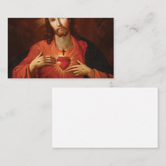 Heilig hart van Jezus Visitekaartje (Voorkant / Achterkant)
