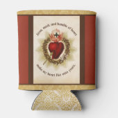 Heilig Hart van Jezus zachtmoedig en nederig Blikjeskoeler (Achterkant)