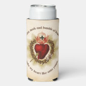 Heilig Hart van Jezus zachtmoedig en nederig Seltzer Blikjeskoeler (Seltzer Achterkant)